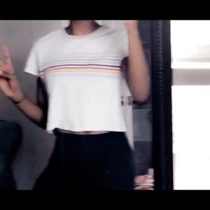 Forever 21 gray crop top